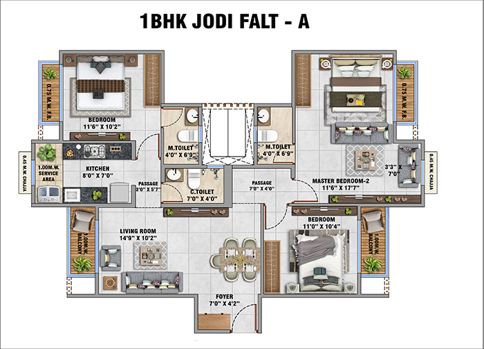 Arihant Avanti Shilphata - 2 BHK Home
